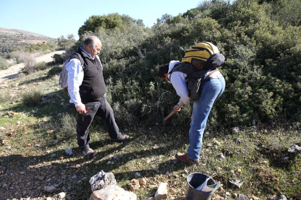 Surveying plant biodiversity in Bethlehem © Mohammad Najajrah